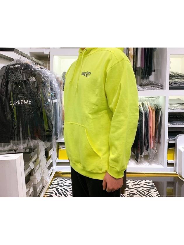 Men's Political Wave Logo Hoodie Neon - BALENCIAGA - BALAAN 5