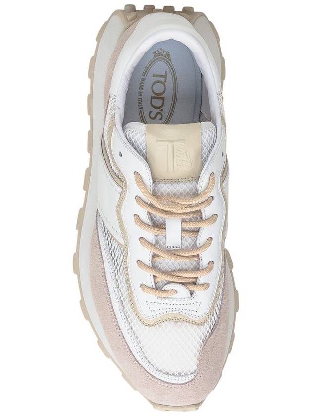 Women's Suede Low Top Sneakers Beige - TOD'S - BALAAN 5