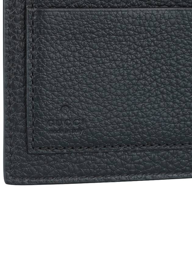 engraved logo bifold wallet black - GUCCI - 7