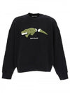 Men's Croco Print Sweatshirt Black - PALM ANGELS - BALAAN 1