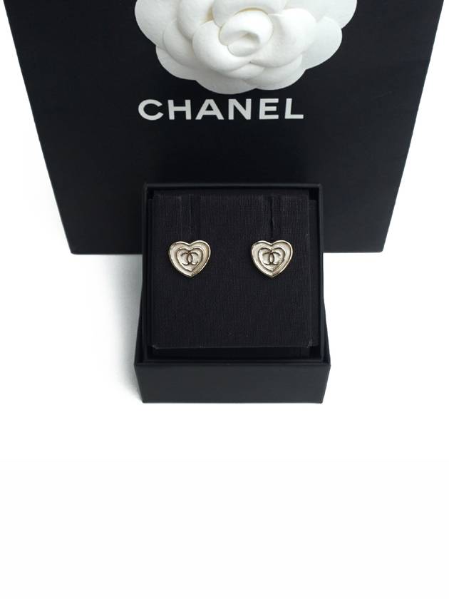 Chanel CC logo heart earrings full set - HERMES - BALAAN 1