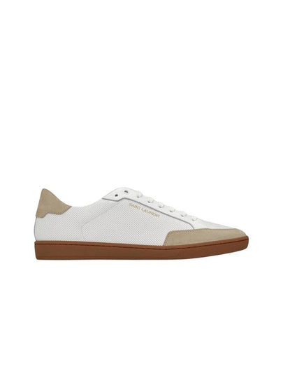 Court Classic Perforated Beige Tab Low Top Sneakers White - SAINT LAURENT - BALAAN 2