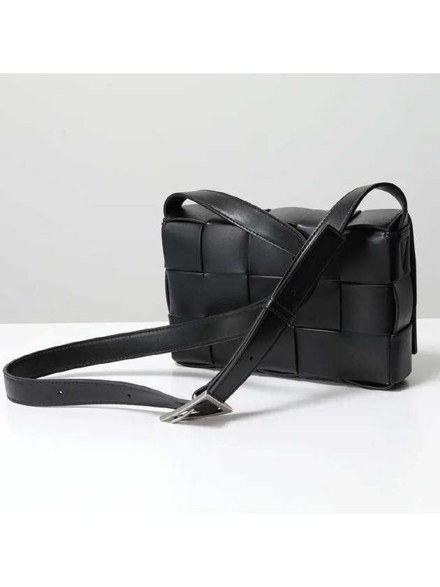 Urban Leather Crossbody Cassette Black Silver - BOTTEGA VENETA - BALAAN 3