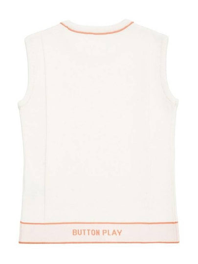 Jacquard round sleeveless knitivory - BUTTONPLAY - BALAAN 2