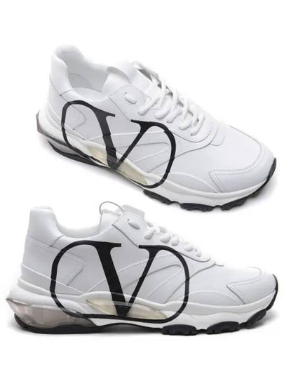 Men's V Logo Bounce Low Top Sneakers White - VALENTINO - BALAAN 2