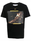 Diagonal Caravaggio Printing Short Sleeve T-Shirt Black - OFF WHITE - BALAAN 3