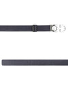 Reversible Gancini Leather Belt Black Blueberry - SALVATORE FERRAGAMO - BALAAN 2