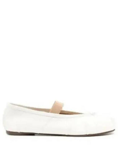 Tabi Ballerina Elastic Band Flat Shoes Ivory Nude S39WZ0104P6853HA333 - MAISON MARGIELA - BALAAN 1