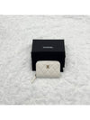 Classic zipper card wallet white gold caviar internal logo AP0216 - CHANEL - BALAAN 5