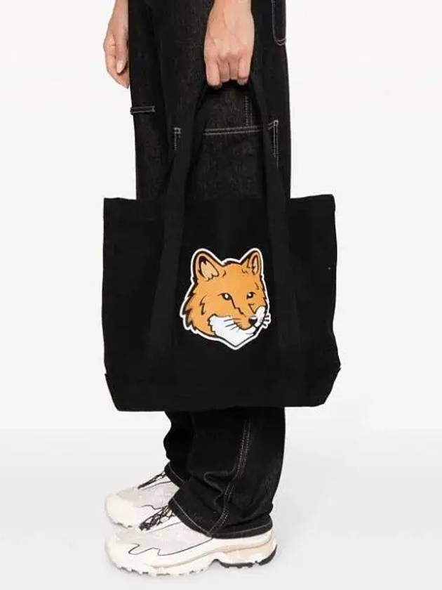 Fox Head Print Tote Bag Black - MAISON KITSUNE - BALAAN 7