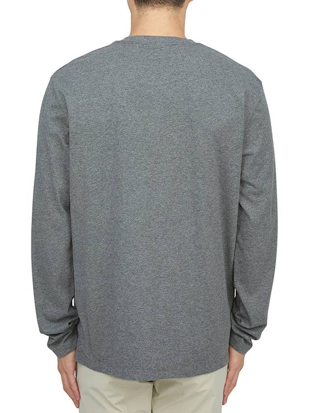 Foxhead Patch Regular Long Sleeve T-Shirt Dark Grey - MAISON KITSUNE - BALAAN 4