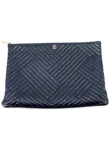 silver clutch large - CHANEL - BALAAN 1