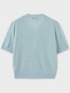 Linen layered crop cardigan sky blue - NOIRER FOR WOMEN - BALAAN 4