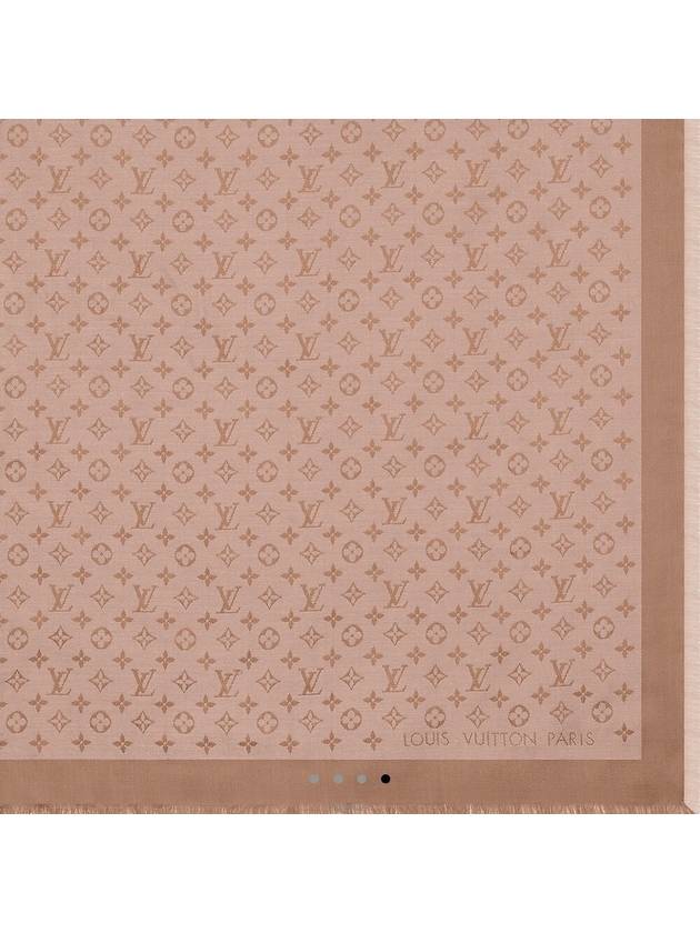 Monogram Denim Scarf Beige Rose - LOUIS VUITTON - BALAAN 5