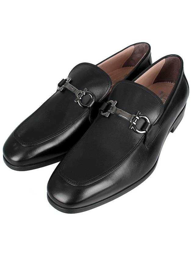 Men's Gancini Loafers Black - SALVATORE FERRAGAMO - BALAAN 3