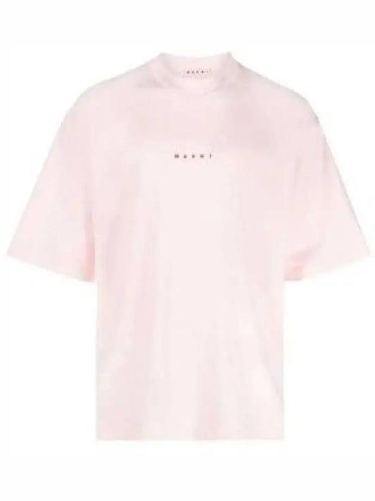 logo crew neck cotton short sleeve t-shirt pink candy - MARNI - BALAAN 2