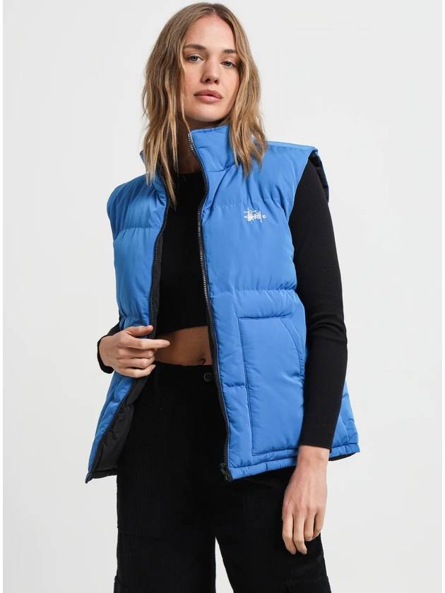 AU Australia ST1L0443 Reversible DoubleSided Padded Vest Black Blue WOMENS - STUSSY - BALAAN 5