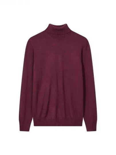 Men s Mini Logo Turtleneck Sweater Burgundy 271299 - EMPORIO ARMANI - BALAAN 1