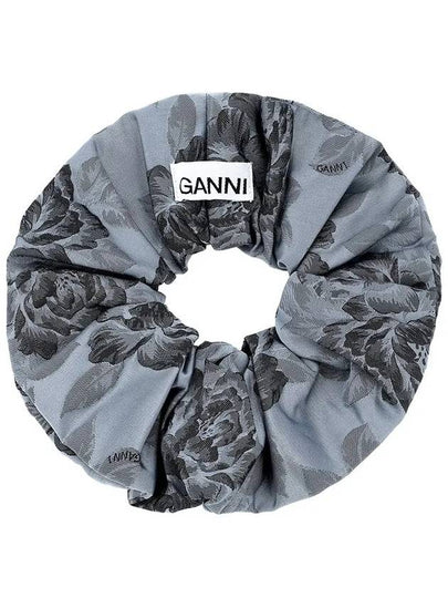 Botanical Jacquard Scrunchie Grey - GANNI - BALAAN 2