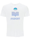 Karman Logo Linen Short Sleeve T-Shirt White - ISABEL MARANT - BALAAN 2