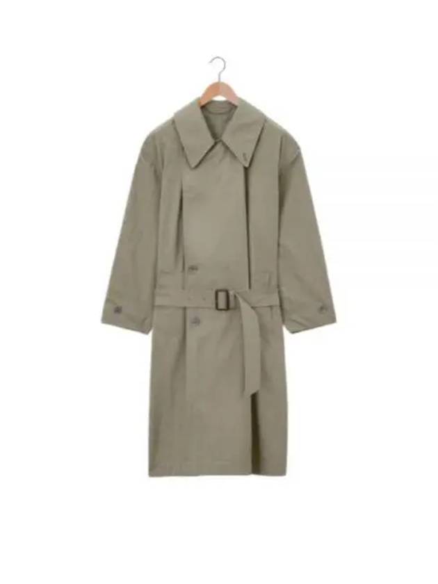 Tibetan Tumbled Cotton Trench Coat Light Olive - LEMAIRE - BALAAN 2