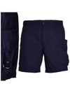 Men's Lens Wappen Chrome Shorts Navy - CP COMPANY - BALAAN 3