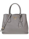 Vitello Tote Bag Grey - PRADA - BALAAN.