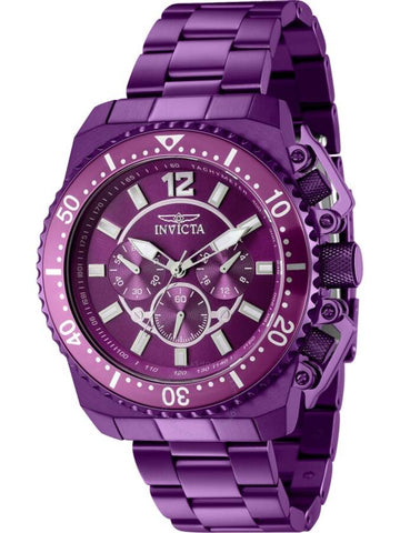 Open Box - Invicta Pro Diver GMT Chronograph Quartz Purple Dial Men's Watch 40871 - INVICTA - BALAAN 1