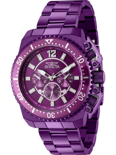 Open Box - Invicta Pro Diver GMT Chronograph Quartz Purple Dial Men's Watch 40871 - INVICTA - BALAAN 1