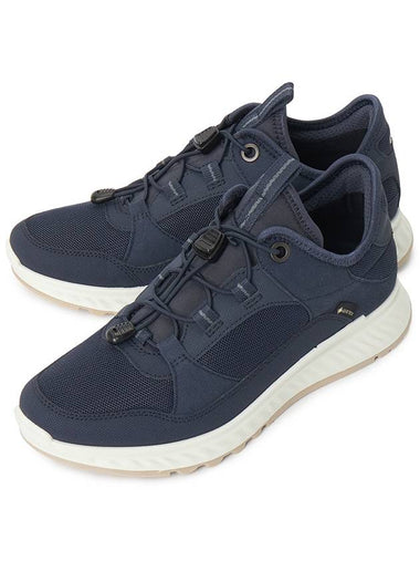 Exostride Gore-Tex Low Top Sneakers Navy - ECCO - BALAAN 1