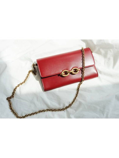 Le Maillon Chain Long Wallet Red - SAINT LAURENT - BALAAN 2