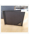 Saffiano Leather Triangle Logo Half Wallet Black - PRADA - BALAAN 3