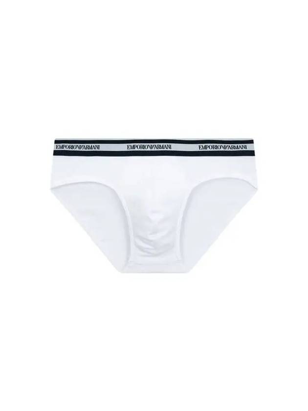 UNDERWEAR Men s Striped Logo Banding Briefs White - EMPORIO ARMANI - BALAAN 1