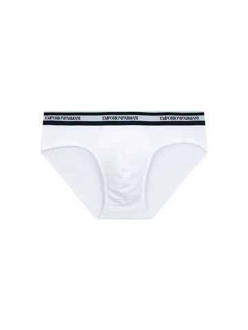 UNDERWEAR Men s Striped Logo Banding Briefs White - EMPORIO ARMANI - BALAAN 1