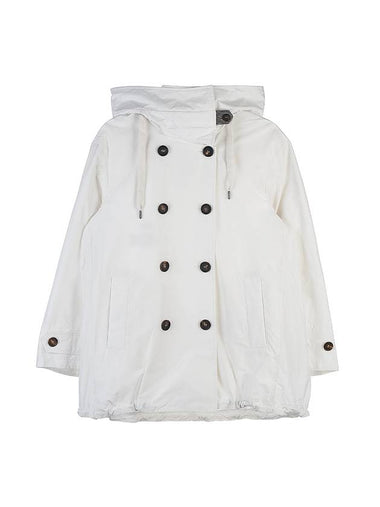 Women's Hooded Jacket White - BRUNELLO CUCINELLI - BALAAN 1