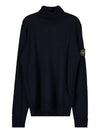 Men's Knit Turtleneck Navy - STONE ISLAND - BALAAN 2