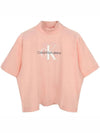 Blossom monologo high neck t shirt J20J222130 TLV - CALVIN KLEIN - BALAAN 1