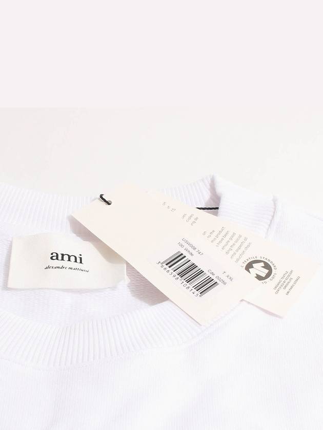 Logo Print Sweatshirt White - AMI - BALAAN 9