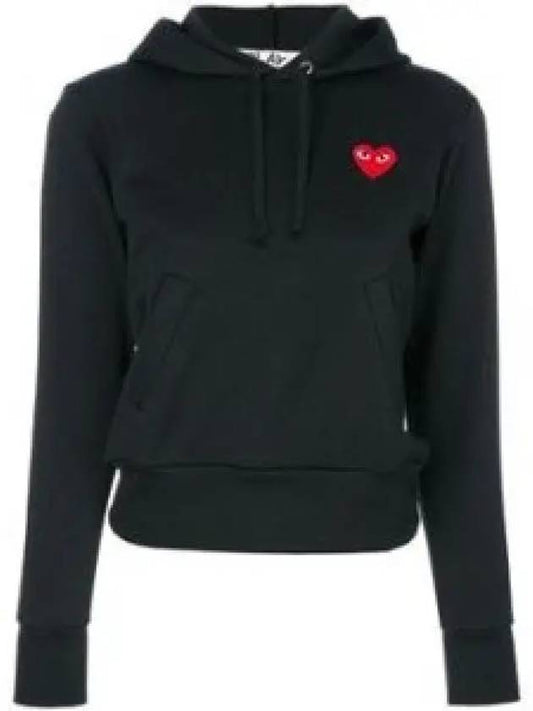 COMME DES GARCONS PLAY Red Heart Waffen Hood Black P1T1731 AZT1730511 - COMME DES GARCONS PLAY - BALAAN 1