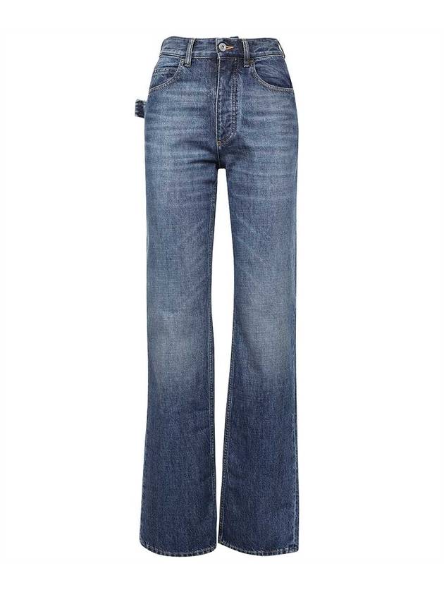 Original medium washed denim straight jeans - BOTTEGA VENETA - BALAAN.