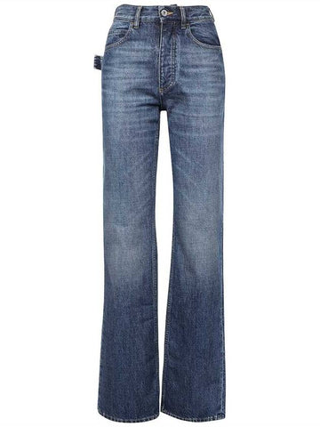 Original medium washed denim straight jeans - BOTTEGA VENETA - BALAAN.