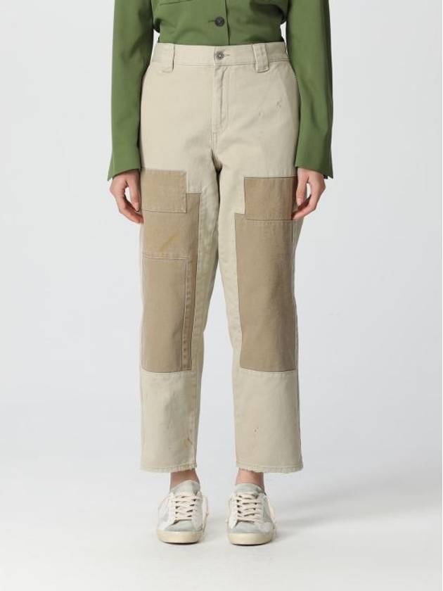 Pants GMP01315P00097615444 Yellow Cream - GOLDEN GOOSE - BALAAN 1