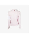 Women's Tipping Jersey Viscose Polo Shirt Pink - THOM BROWNE - BALAAN 3