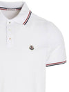 Logo Patch Polo Shirt Optical White I2 091 8A70300 84556 001 - MONCLER - BALAAN 3