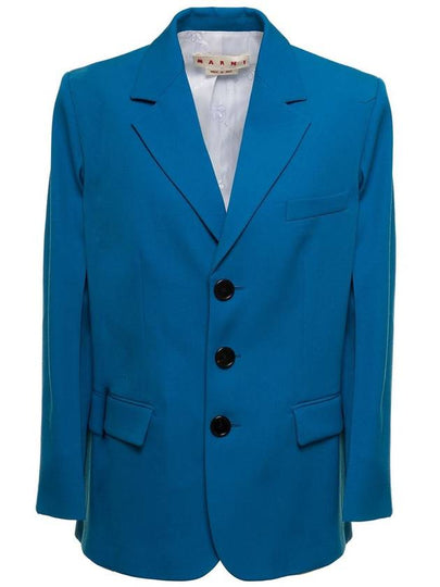 Wool Single Jacket Blue - MARNI - BALAAN 2