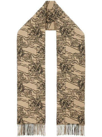 Check EKD Reversible Cashmere Scarf Archive Beige - BURBERRY - BALAAN 1