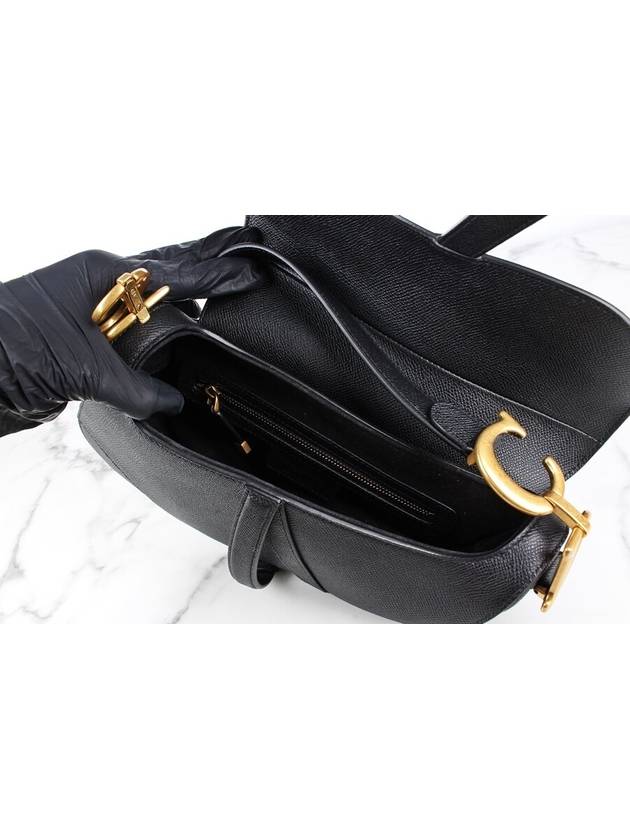 CD Saddlebag Black Gold Plated - DIOR - BALAAN 8