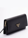 Triangle Logo Leather Mini Bag Black - PRADA - BALAAN 4