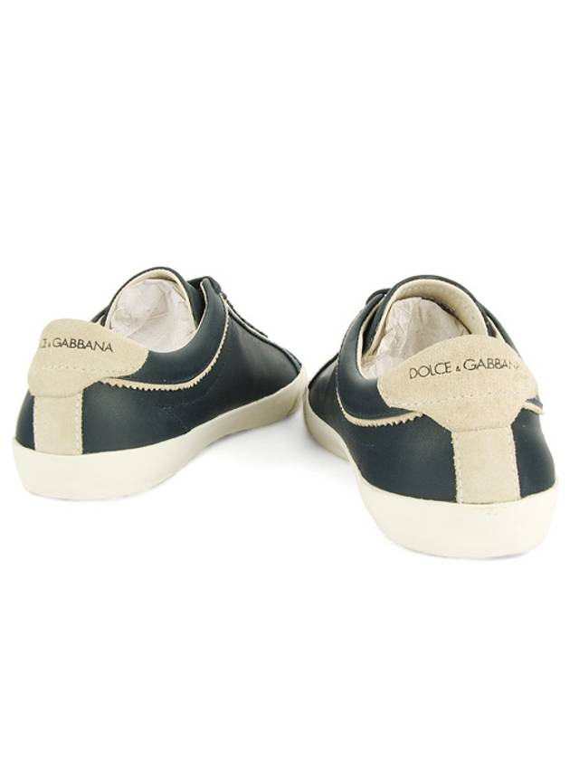 Leather Low Top Sneakers Navy - DOLCE&GABBANA - BALAAN 5