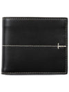 Center Stitch Halfwallet Black - TOD'S - BALAAN.